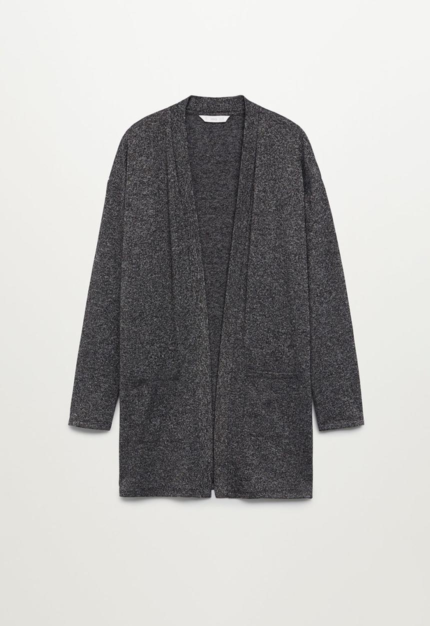 MANGO - Ainaraj cardigan - charcoal