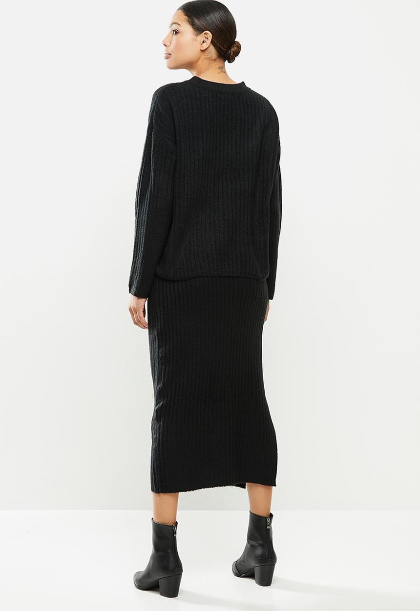 Brave Soul - Skirt & top set - black