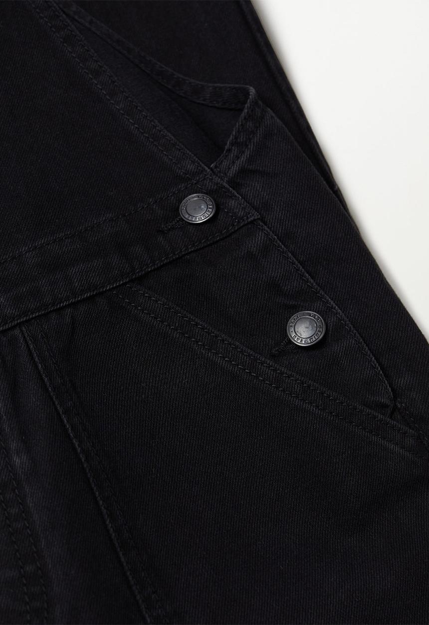 MANGO - Amber dungarees - black