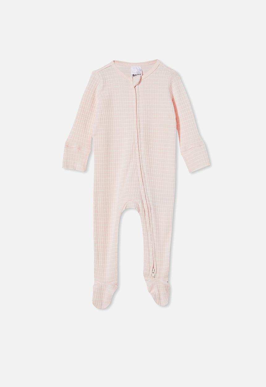 Cotton On - Organic newborn zip through romper - crystal pink