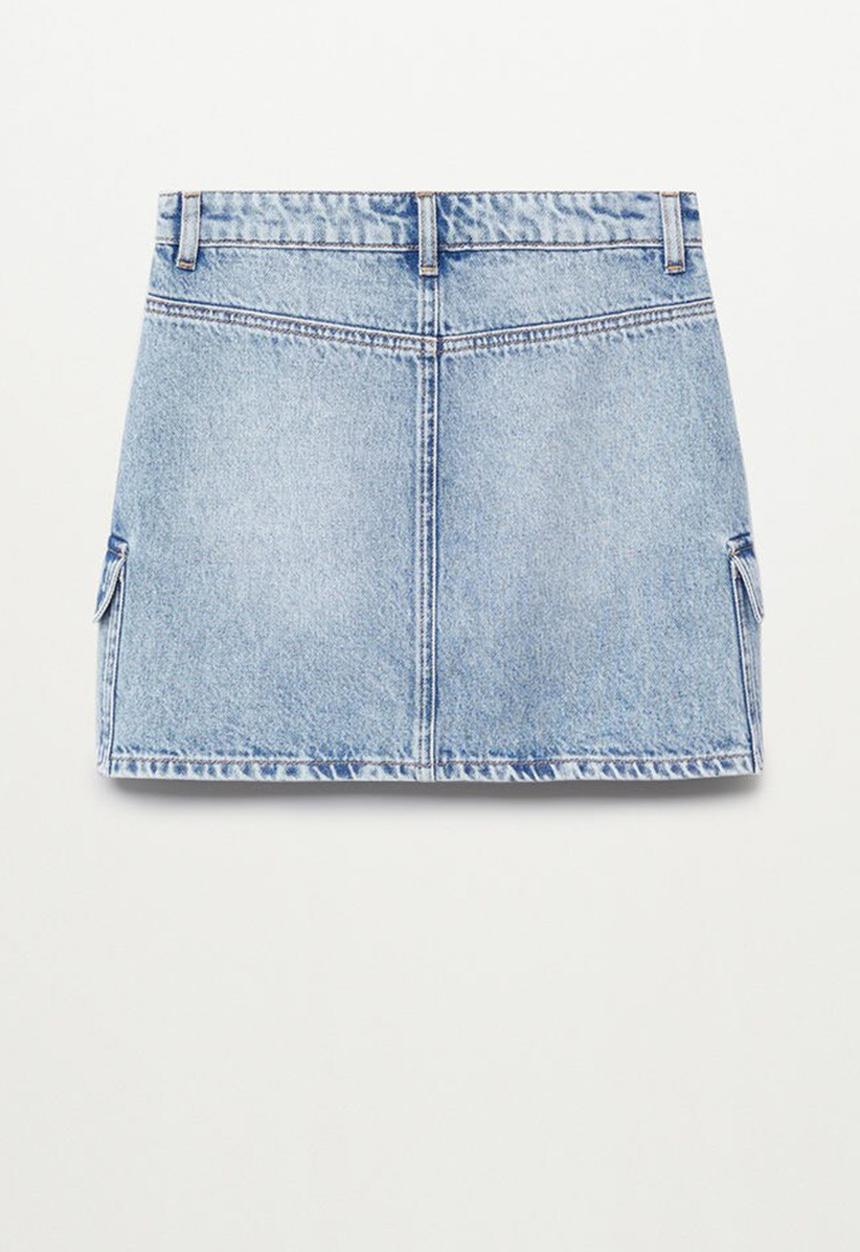MANGO - Cargo skirt - blue