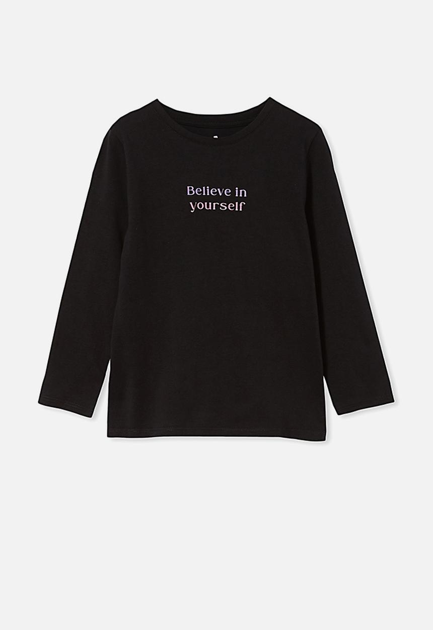 Cotton On - Penelope long sleeve tee - black