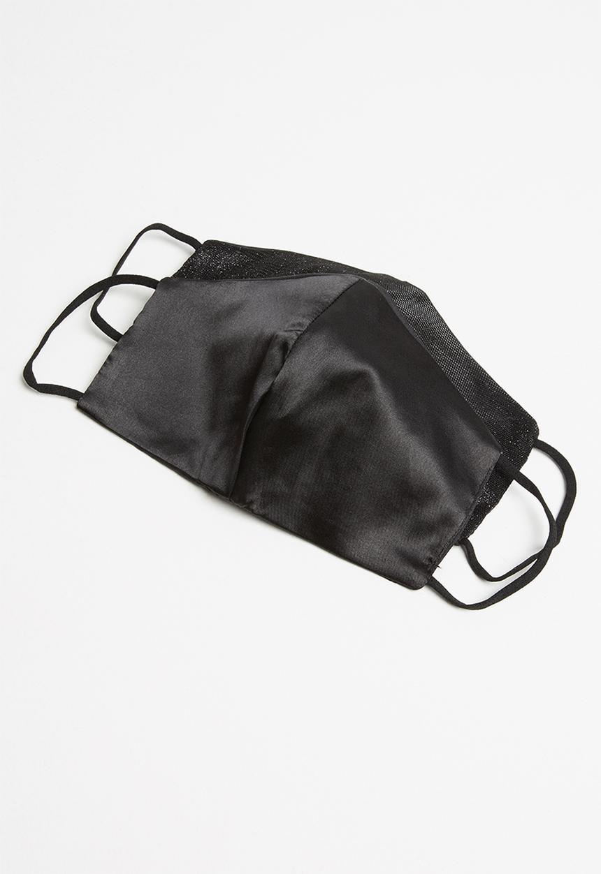 Superbalist - Black giltter face mask - black