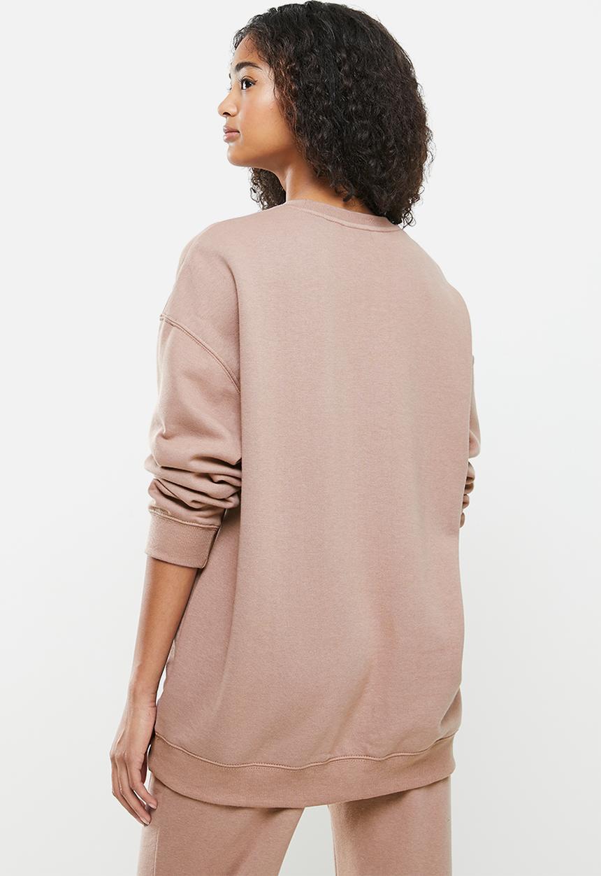 Factorie - Oversized crew neck sweater - dusty pink
