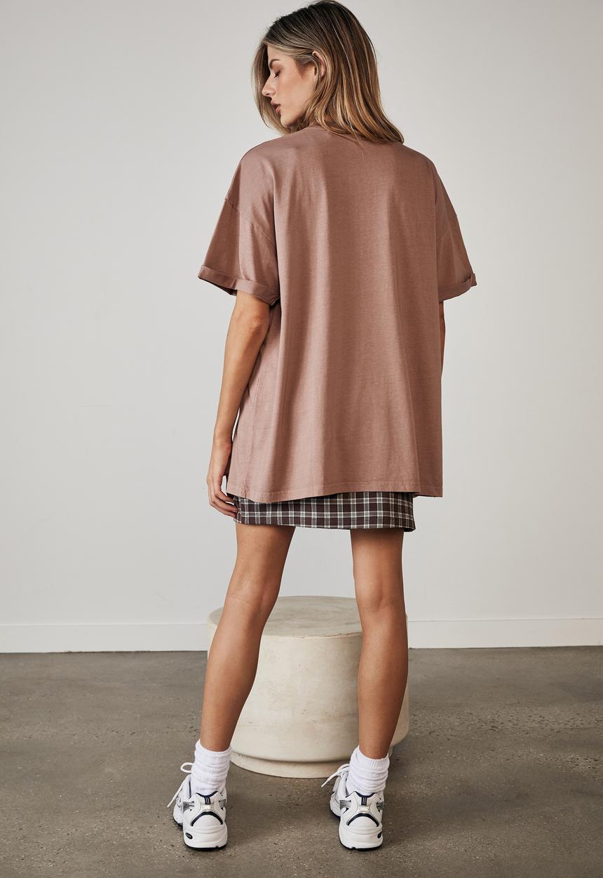 Factorie - Oversized graphic T-shirt - dirty blush/apres sport
