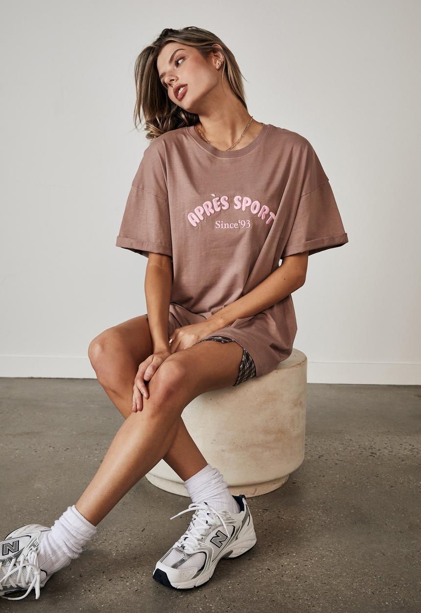 Factorie - Oversized graphic T-shirt - dirty blush/apres sport