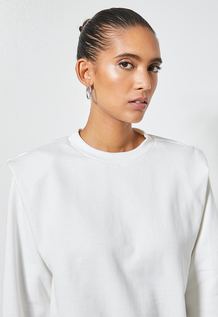 Superbalist - Shoulder pad sweat - ecru