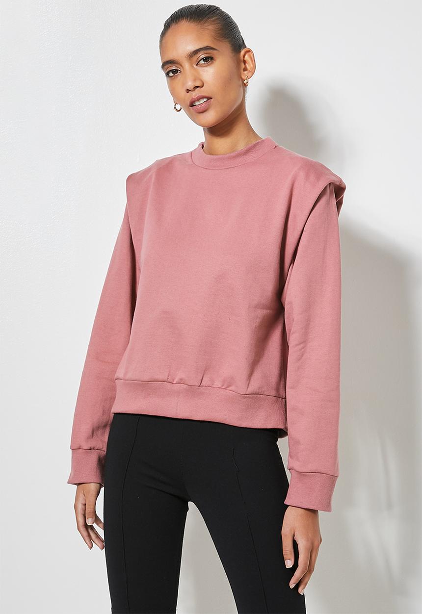 Superbalist - Shoulder pad sweat - dusty pink