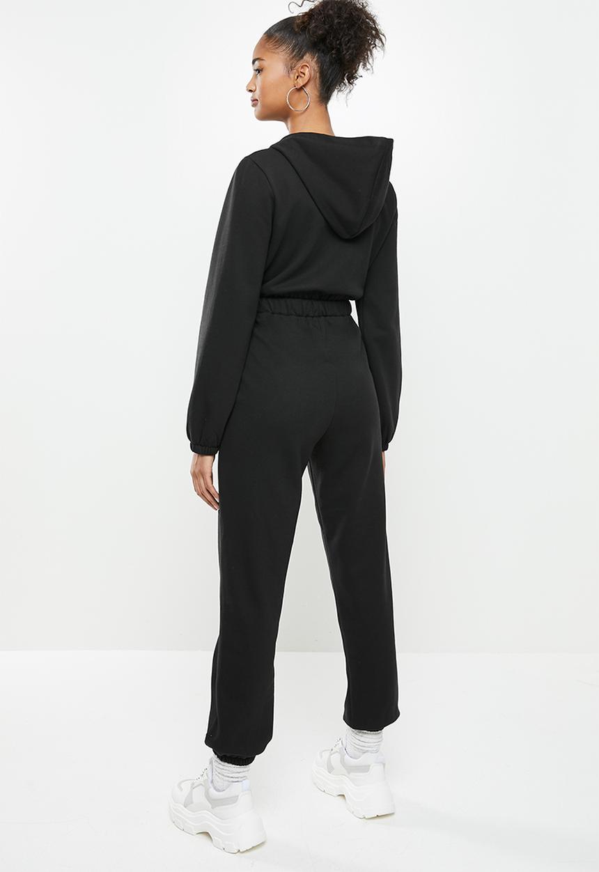 Blake - Brushed fleece jumpsuit - black