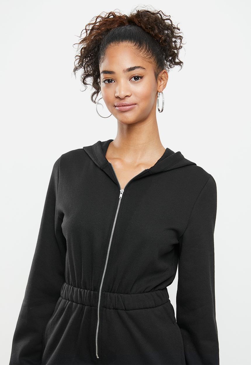 Blake - Brushed fleece jumpsuit - black
