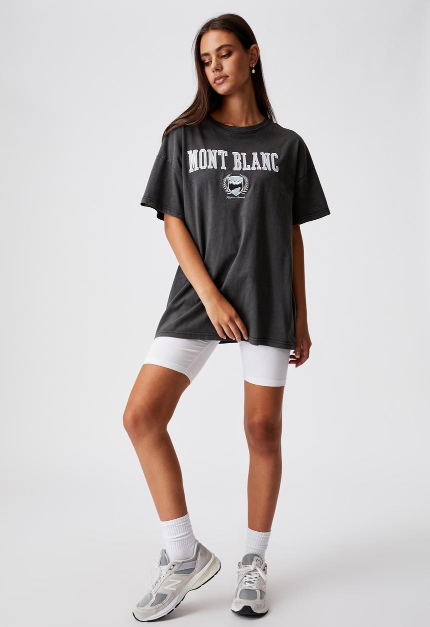 Factorie - Oversized graphic t shirt - washed black