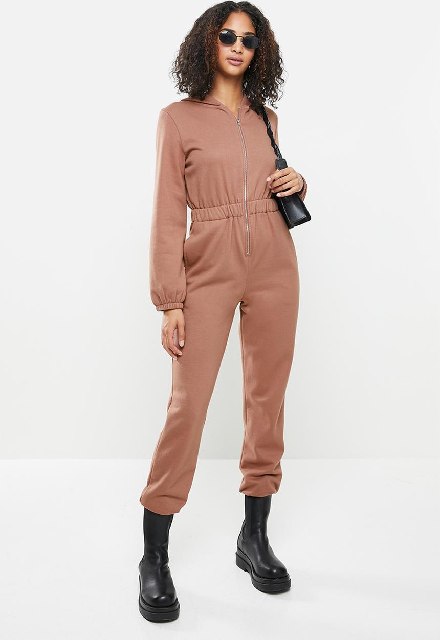 Blake - Brushed fleece jumpsuit - dusty pink