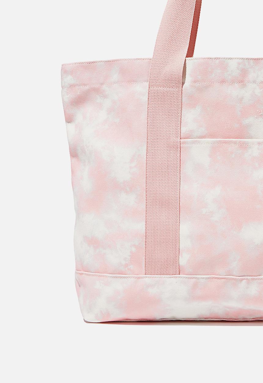 Rubi - Day tripper canvas tote - sugar pink tie dye
