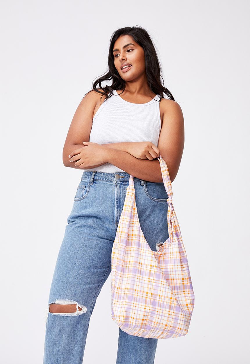 Rubi - Endless summer slouch tote - powder lilac/sweet orange