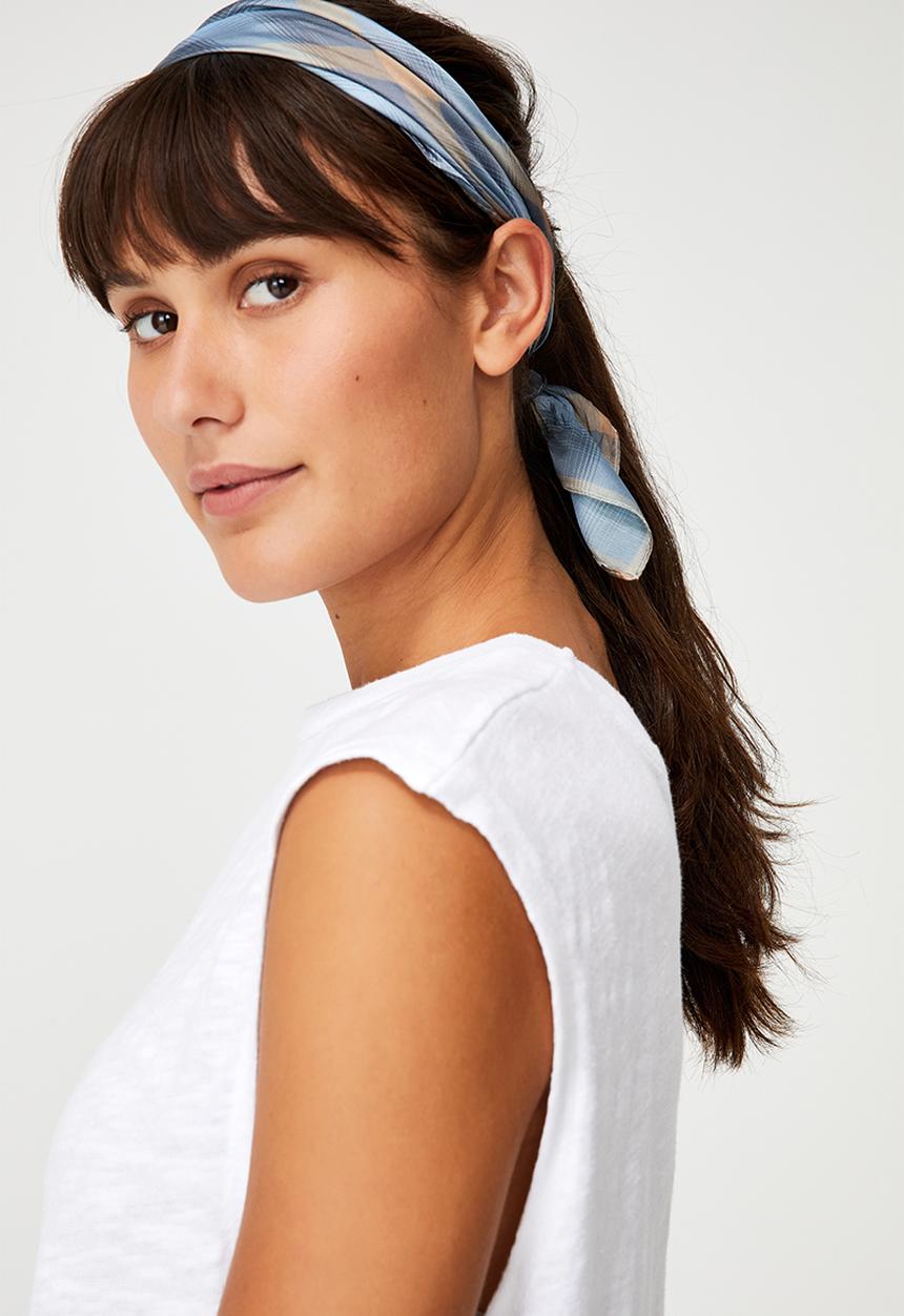 Rubi - Soho bandana - jamie check ash grey