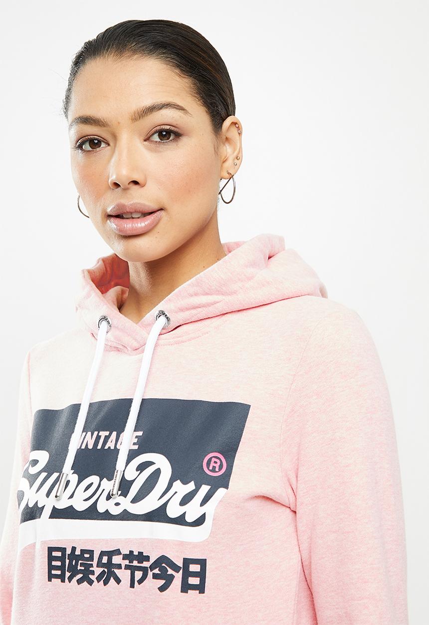Superdry. - Vl o pastel hoodie - light pink