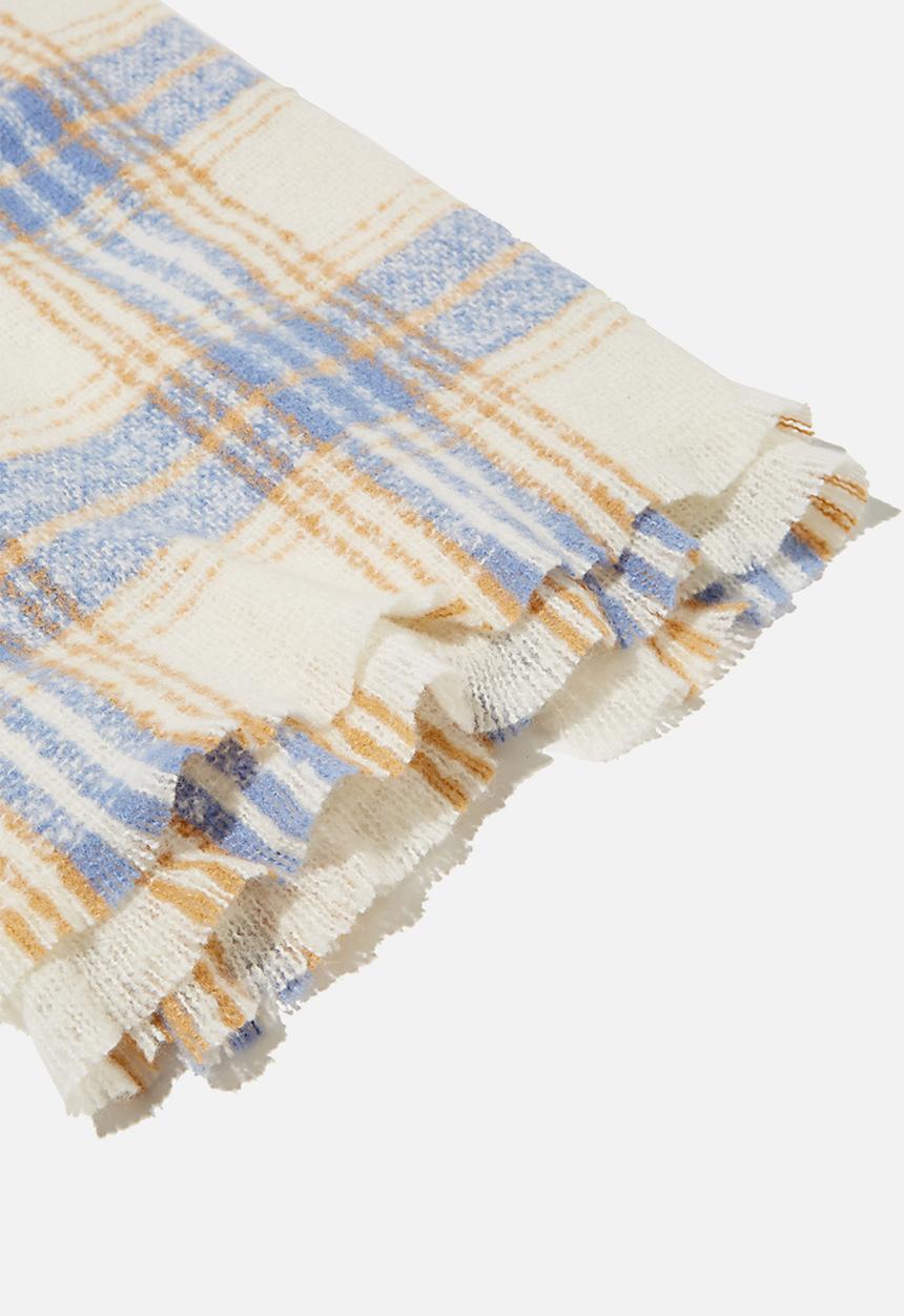Rubi - Brady blanket scarf - air blue molly check