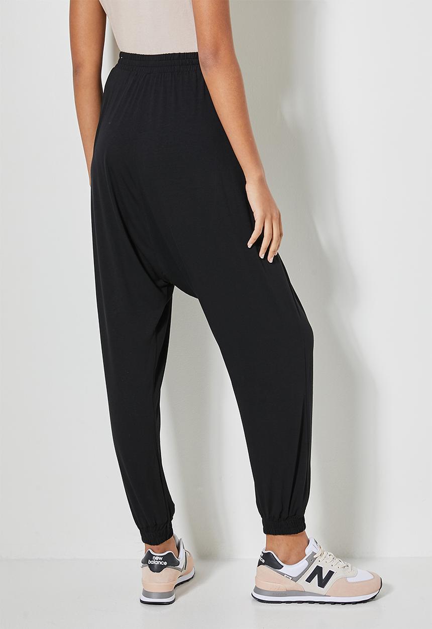 Superbalist - Drop crotch knit jogger - black