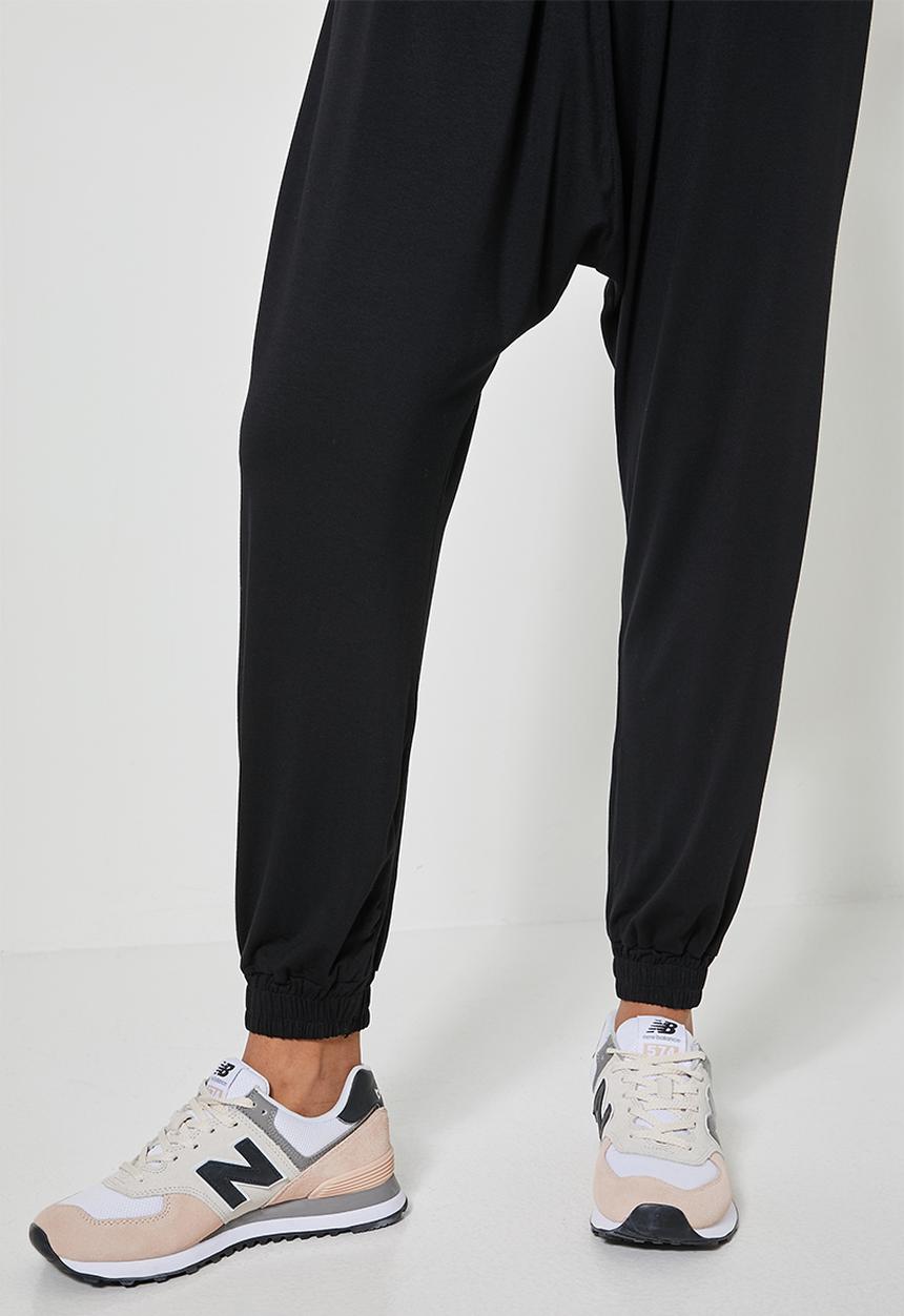 Superbalist - Drop crotch knit jogger - black