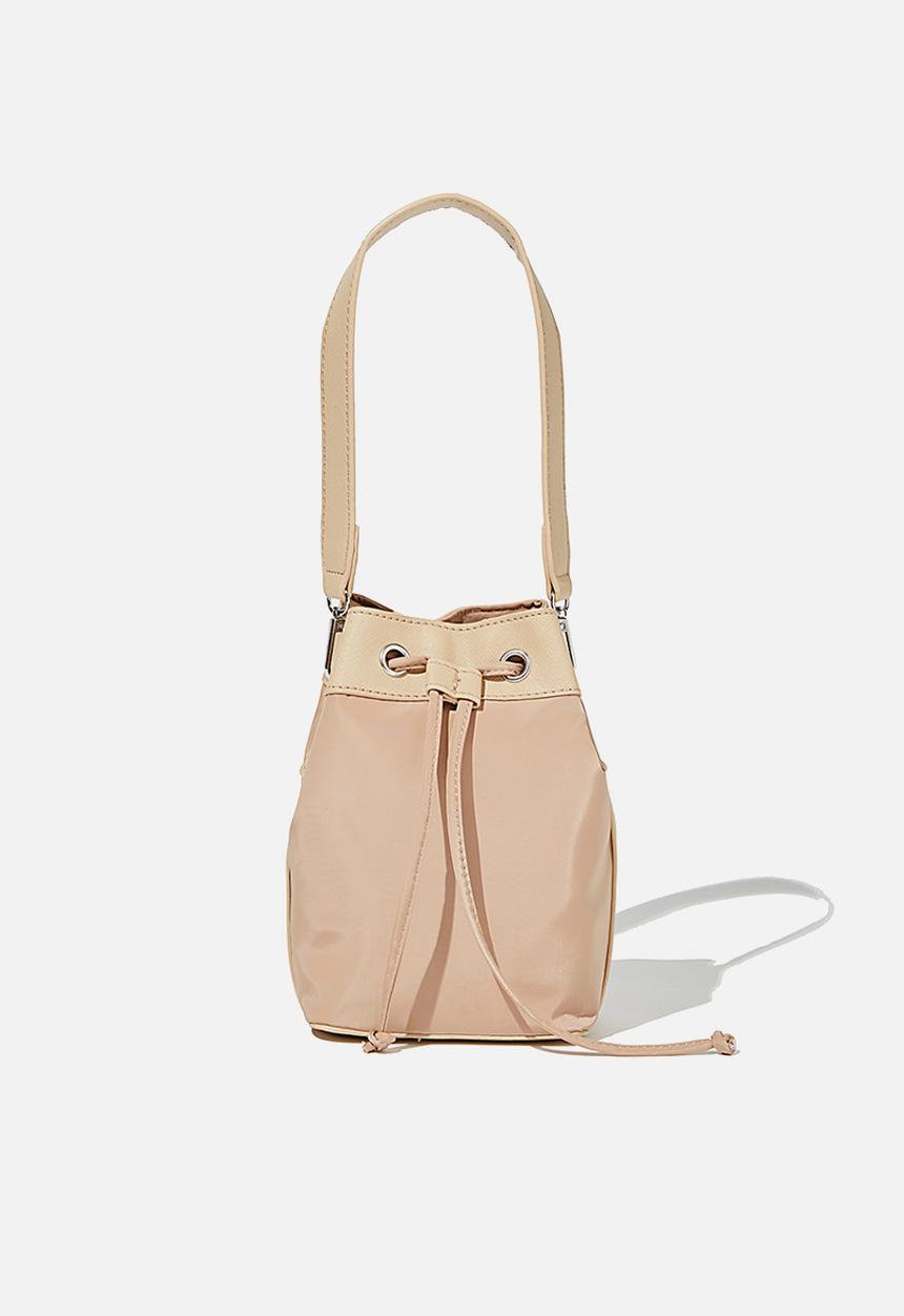 Rubi - Nylon bucket bag - brown taupe
