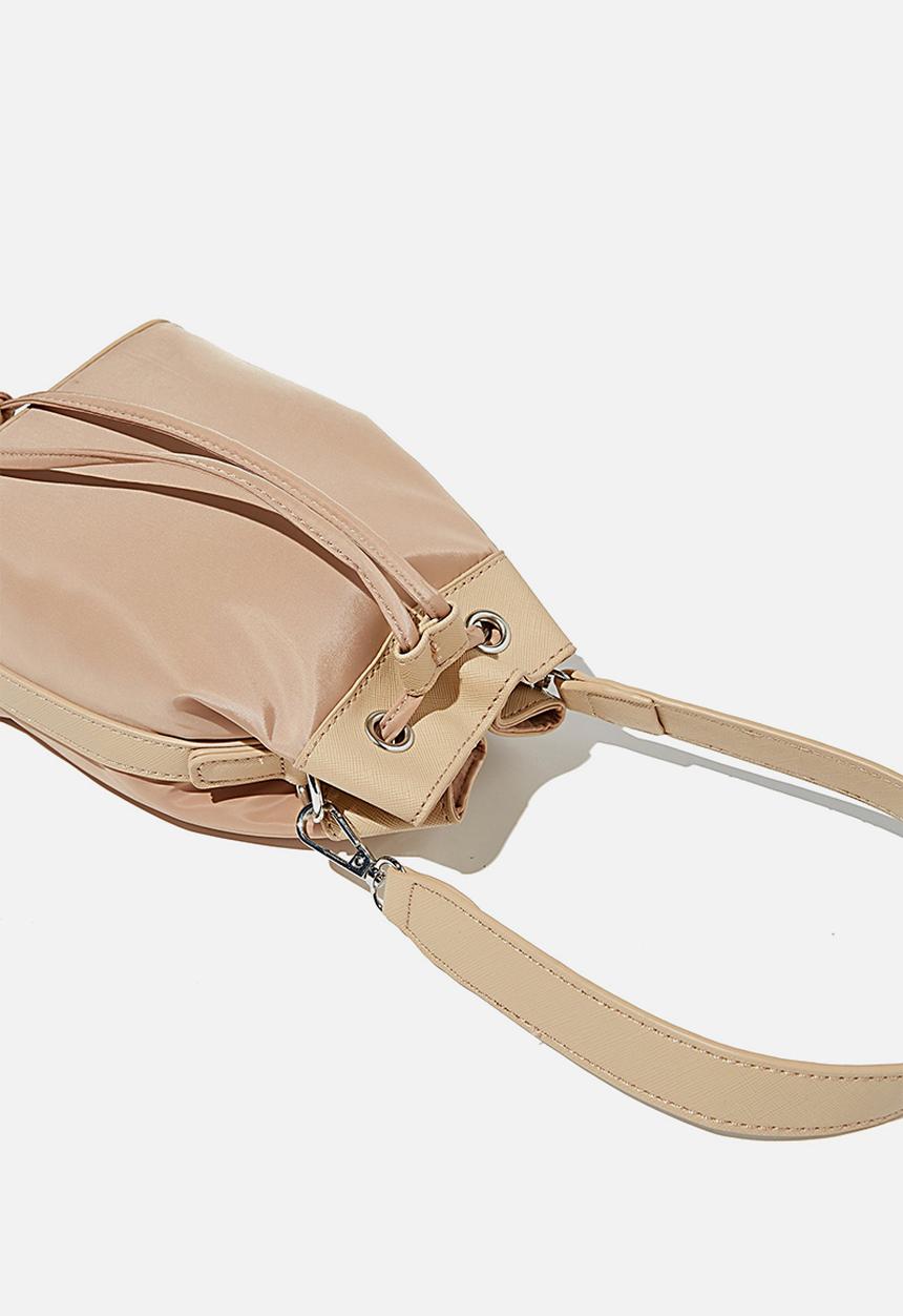 Rubi - Nylon bucket bag - brown taupe