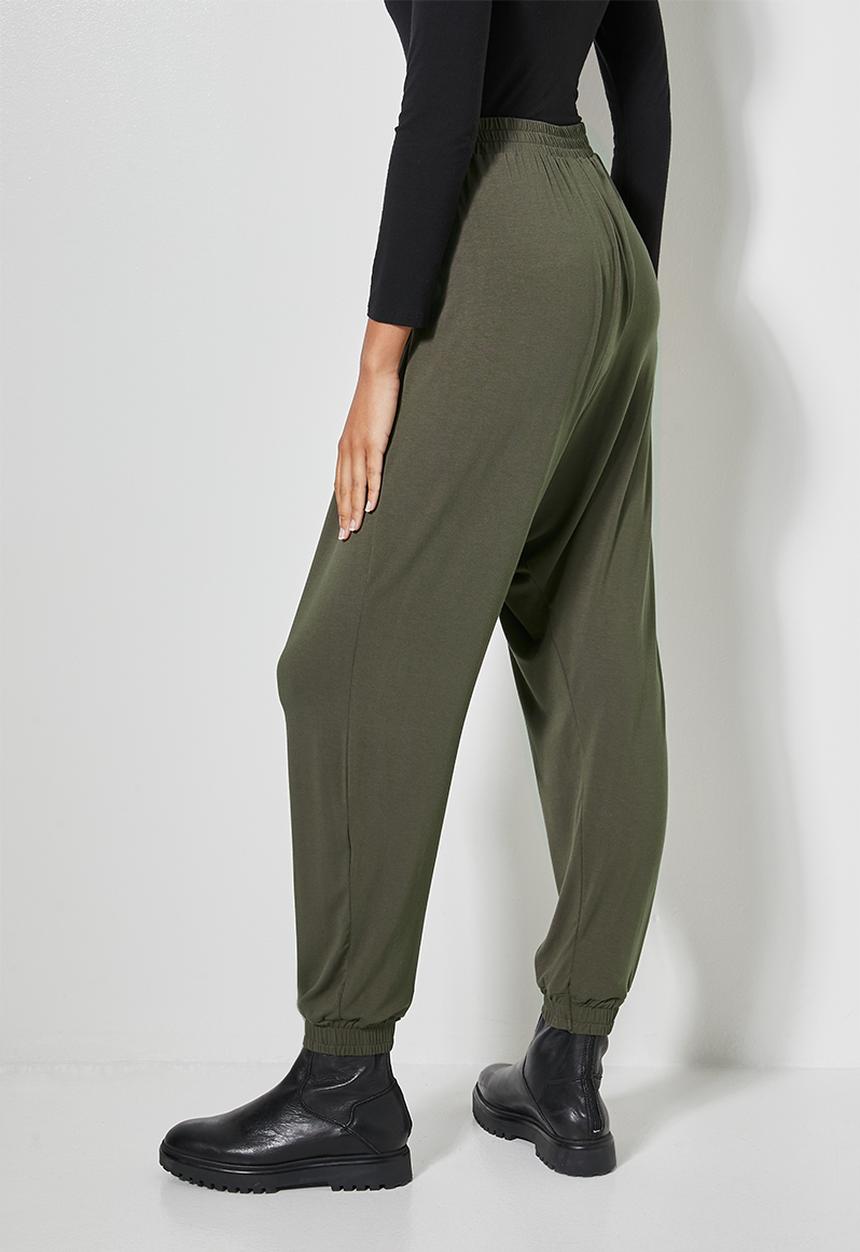 Superbalist - Drop crotch knit jogger - dark olive