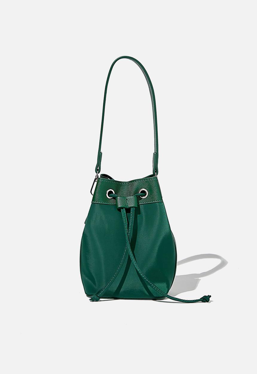 Rubi - Nylon bucket bag - heritage green