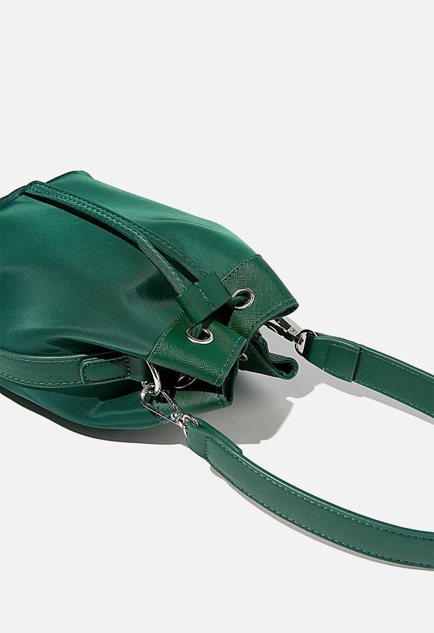 Rubi - Nylon bucket bag - heritage green