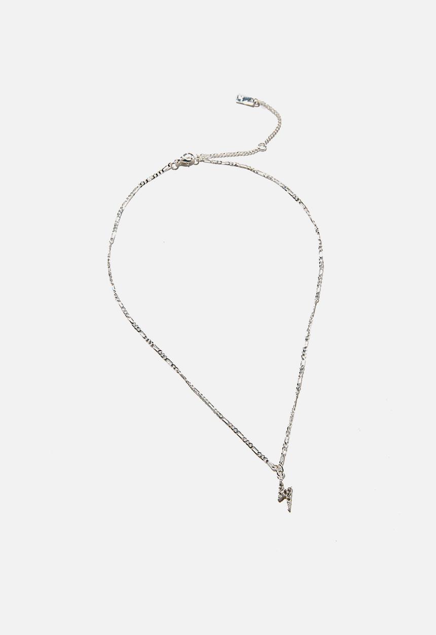 Rubi - Premium pendant necklace - sterling silver plated lightning bolt