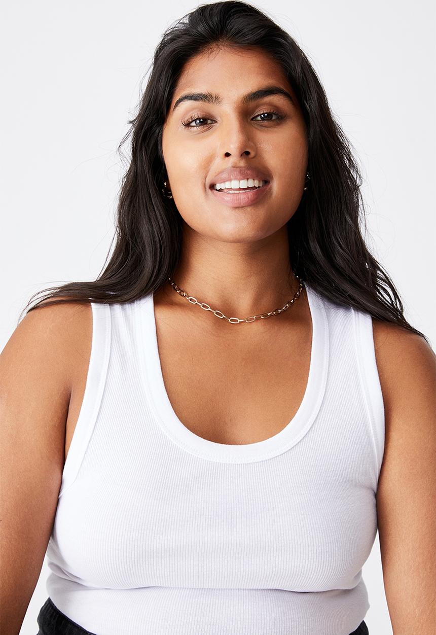 Rubi - Premium single chain necklace - gold plated open link