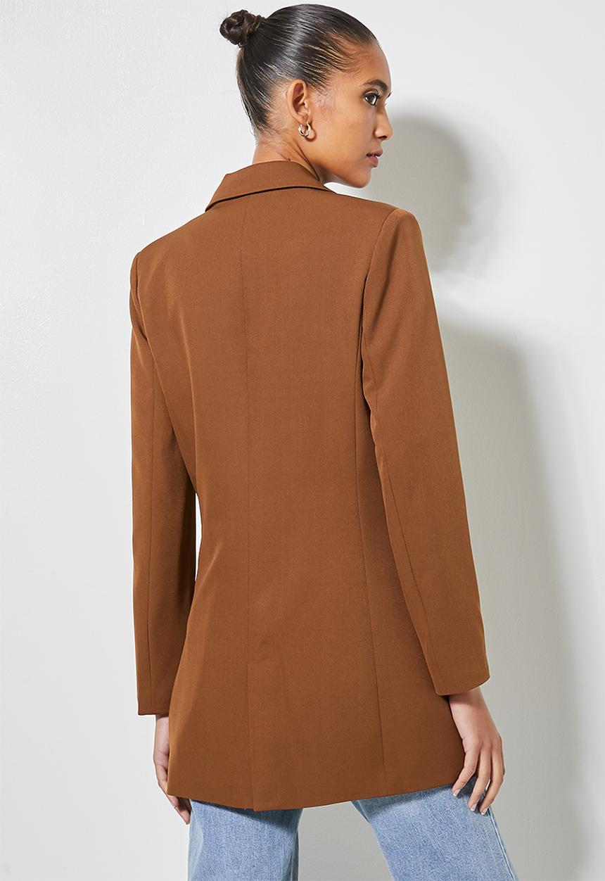 Superbalist - Longer length blazer - tobacco