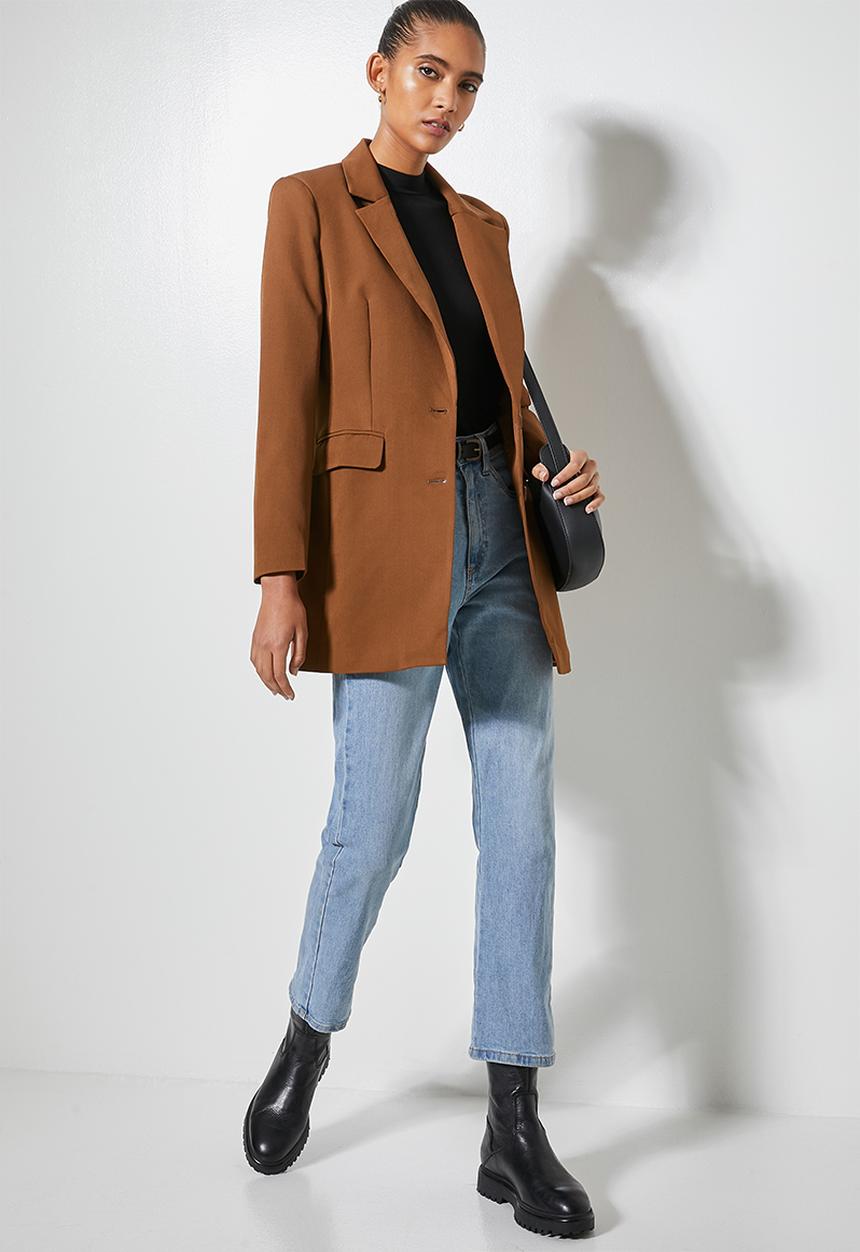 Superbalist - Longer length blazer - tobacco