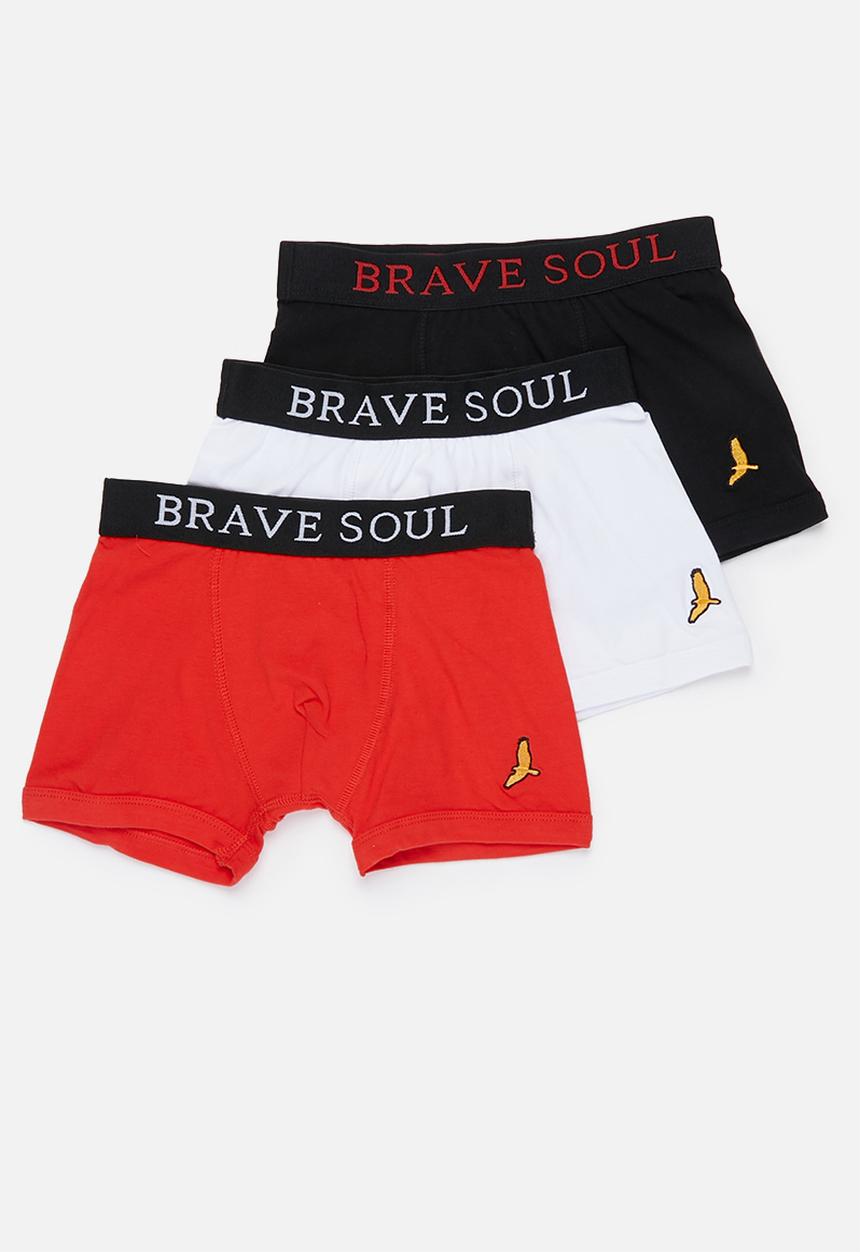 Brave Soul - Brave soul boys 3 pack boxers - multi 