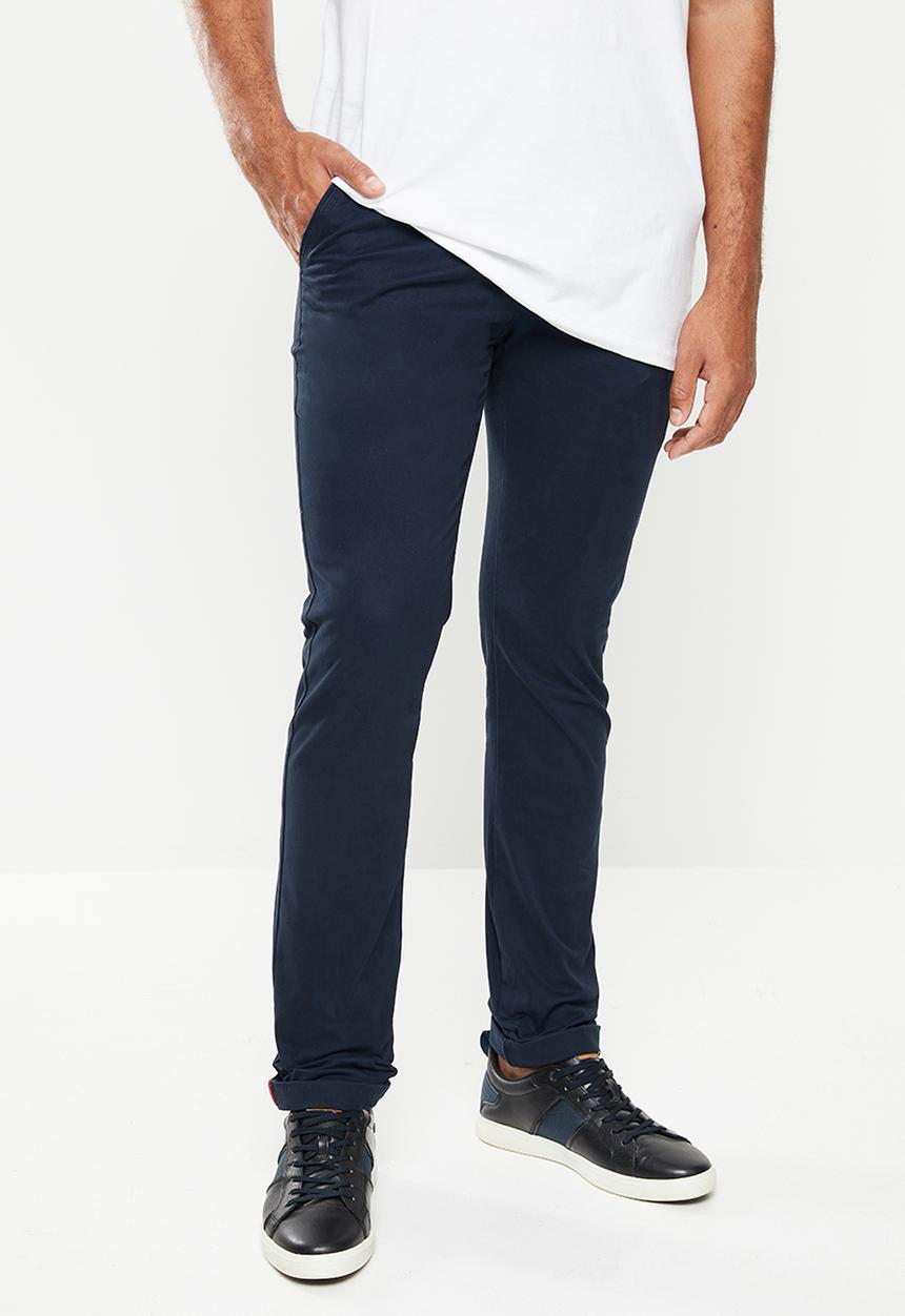 SOVIET - Alfa slim leg fashion chino - navy