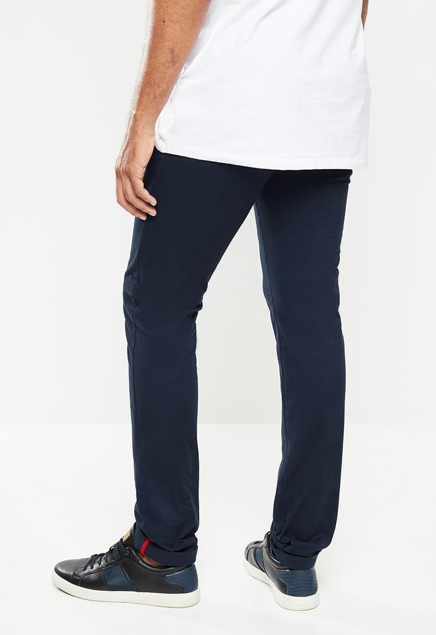 SOVIET - Alfa slim leg fashion chino - navy