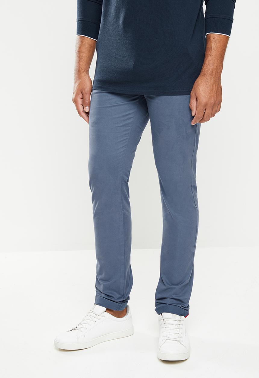SOVIET - Alfa slim leg fashion chino - blue