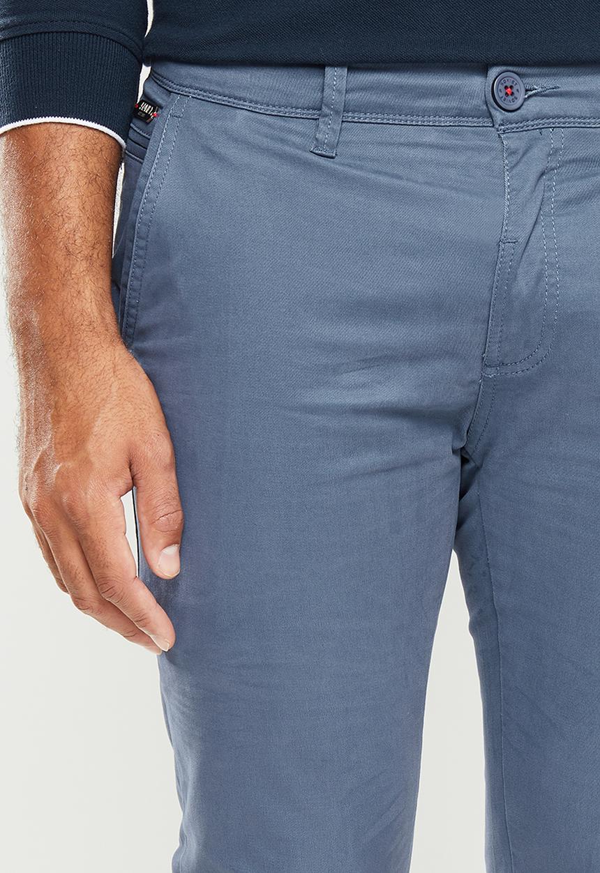 SOVIET - Alfa slim leg fashion chino - blue
