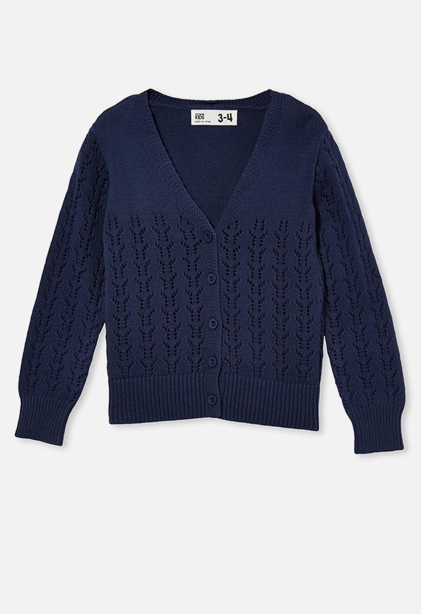 Cotton On - Shae pointelle cardigan - indigo