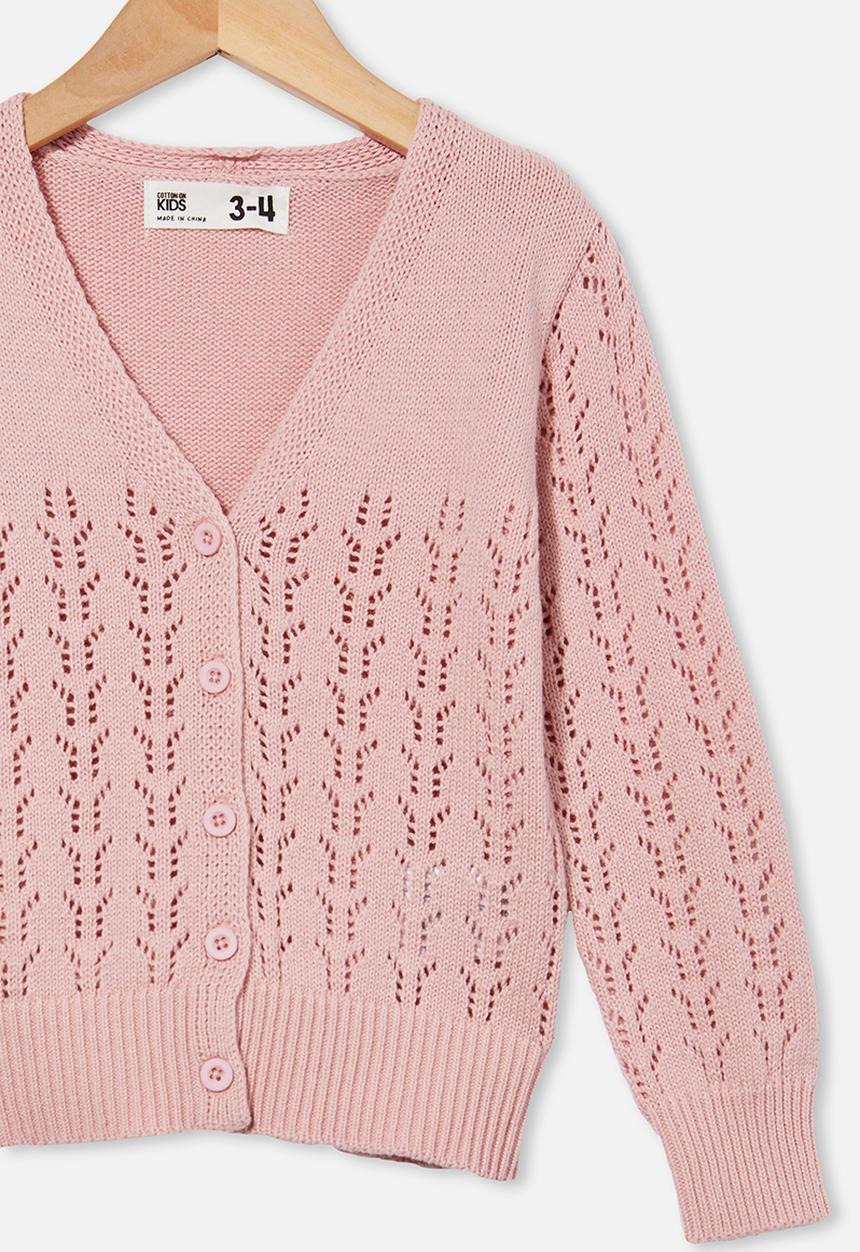 Cotton On - Shae pointelle cardigan - pink
