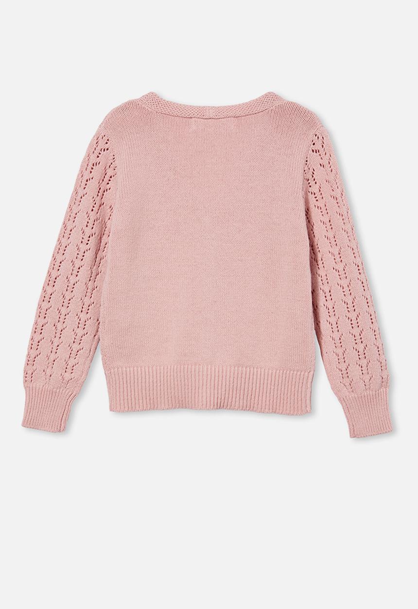 Cotton On - Shae pointelle cardigan - pink