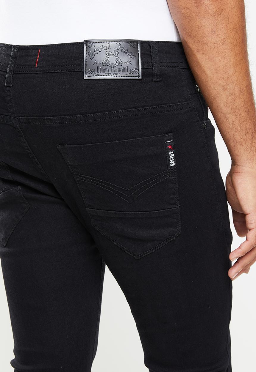 SOVIET - Mataro fashion skinny denim - black
