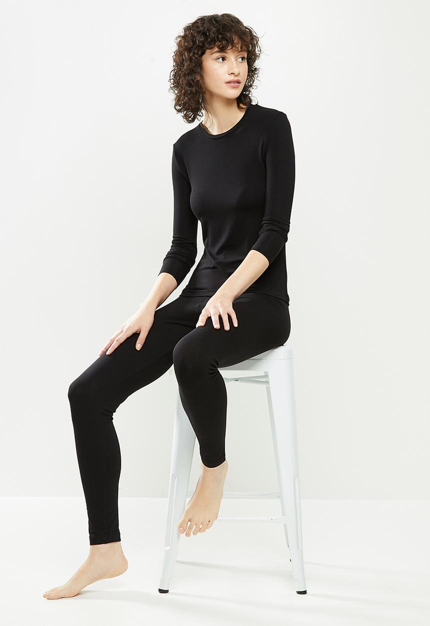 Superbalist - Slim fit sleep set - black