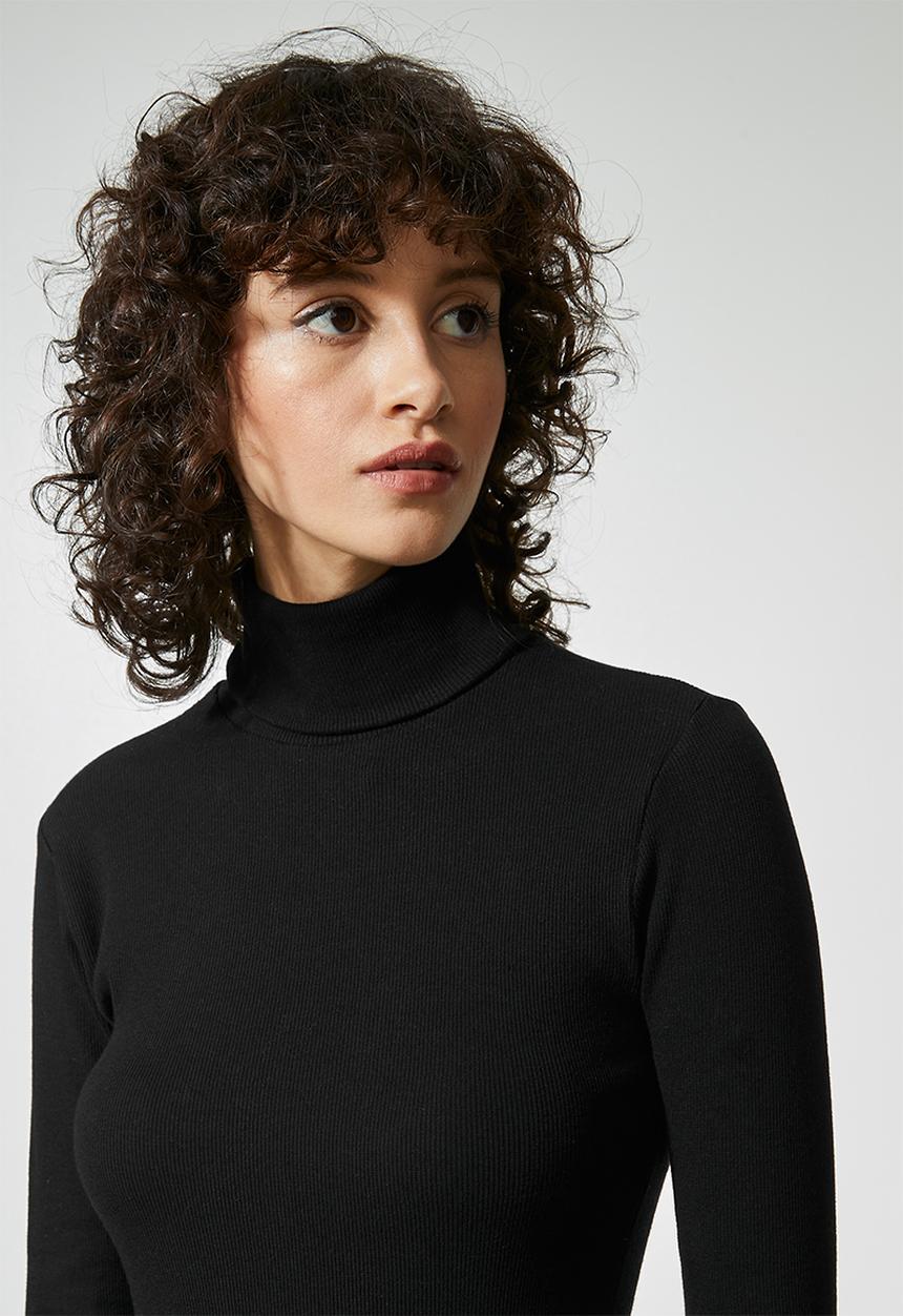Superbalist - 2 Pack lycra rib poloneck tops - tobacco & black