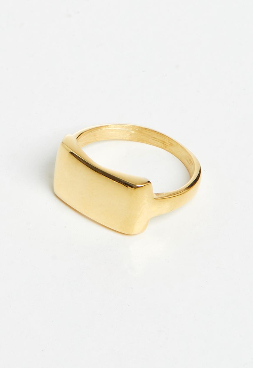 Lorne - Large top signet ring - gold