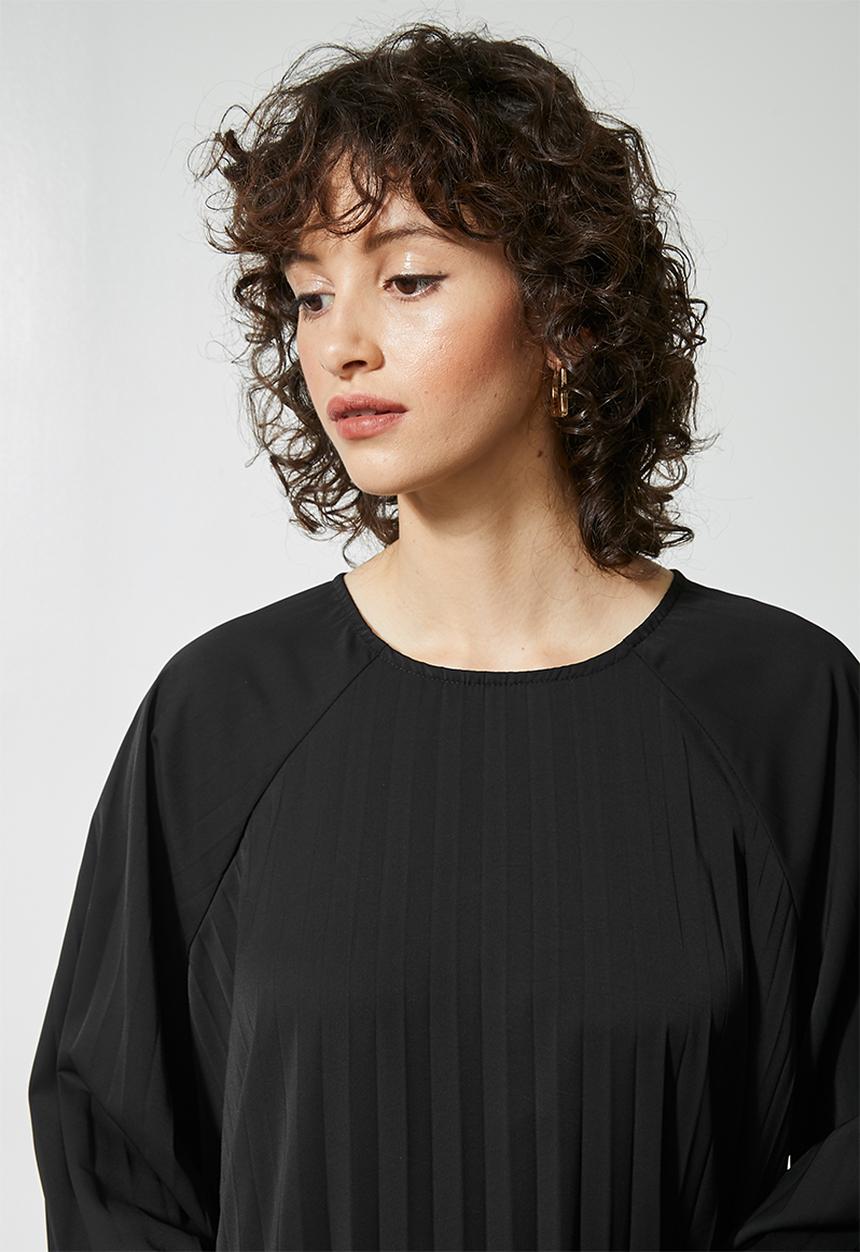 Superbalist - Pleated trapeze dress - black