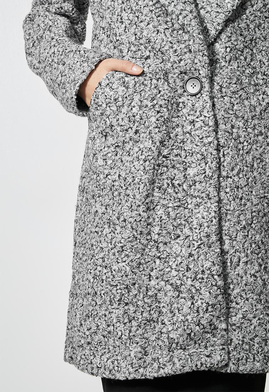 Superbalist - Fuzzy coat - black & grey
