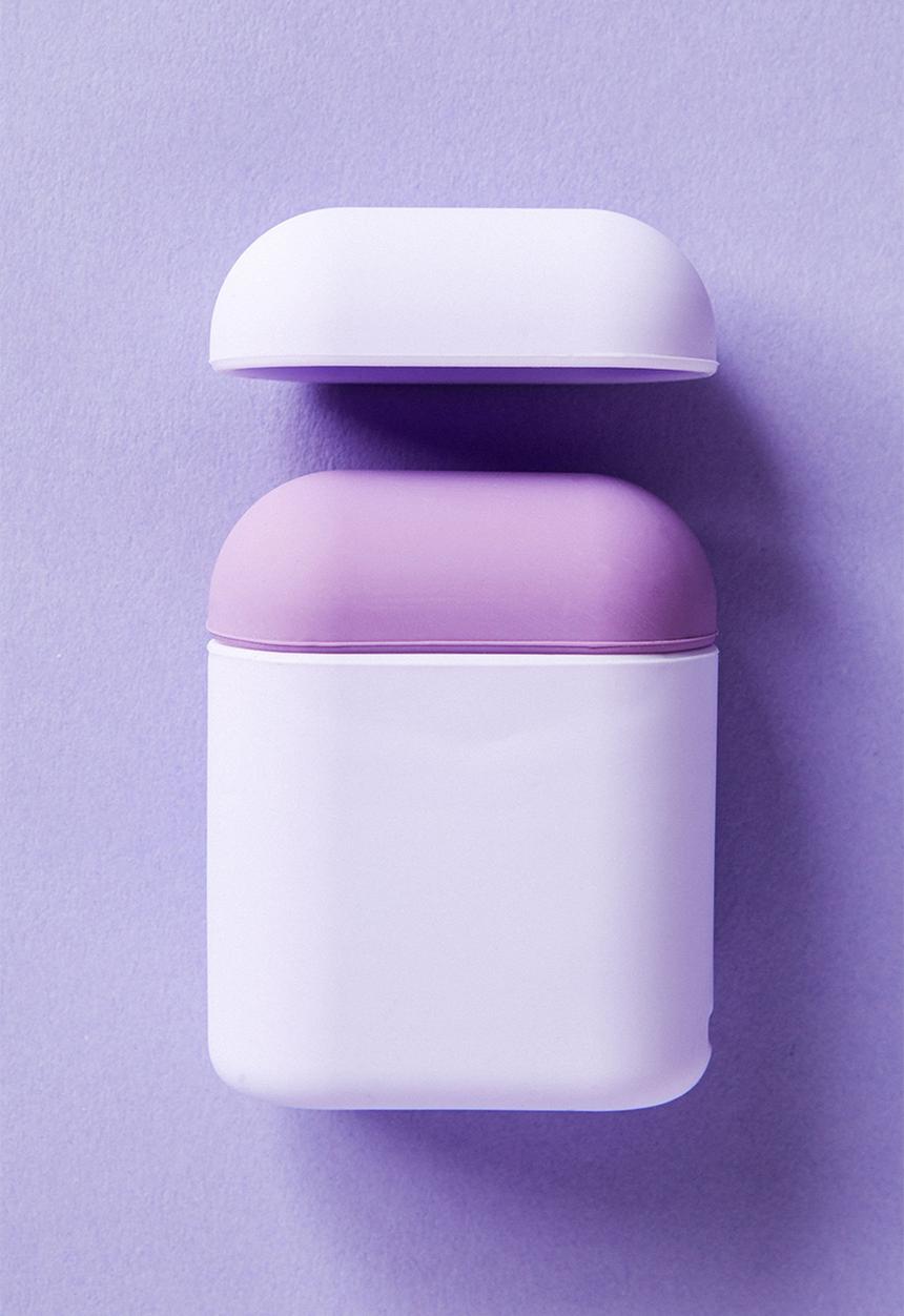 Typo - Ear bud sleeve - pale lilac & lilac