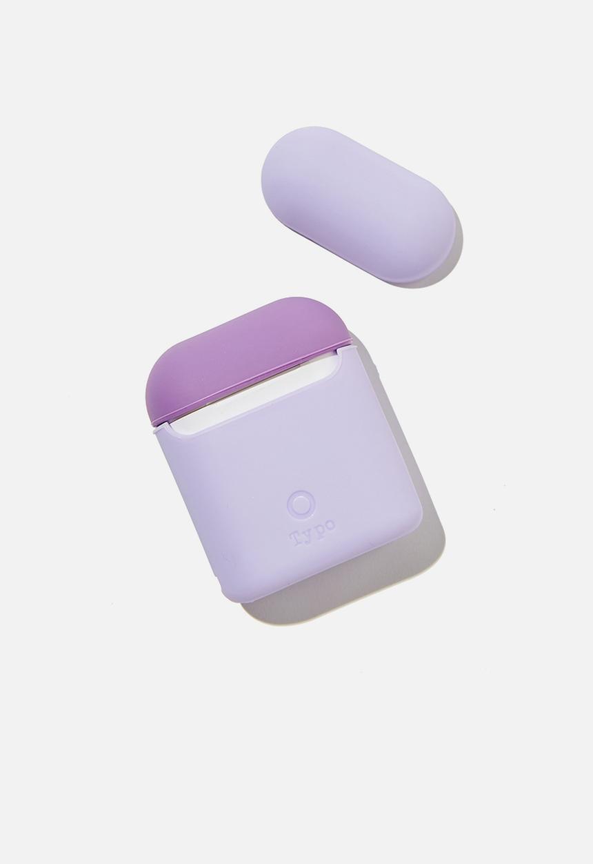 Typo - Ear bud sleeve - pale lilac & lilac