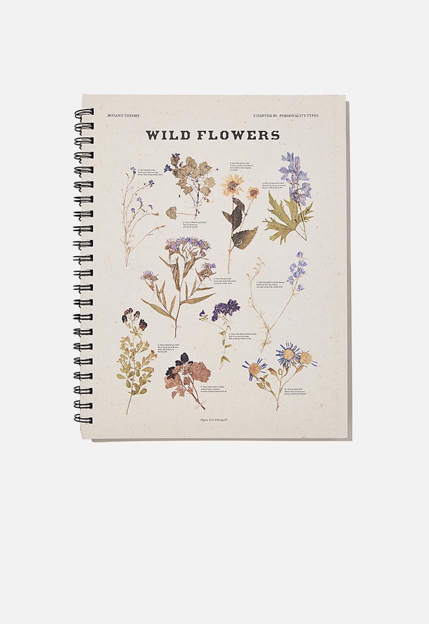 Typo - A4 campus notebook recycled - wildflowers photograph