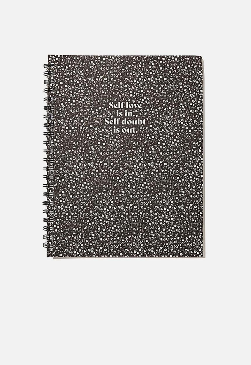 Typo - A4 campus notebook recycled - meadow daisy ditsy self love